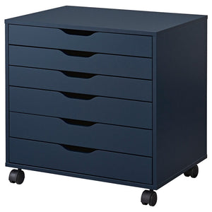 ALEXDrawer unit on castors, blue