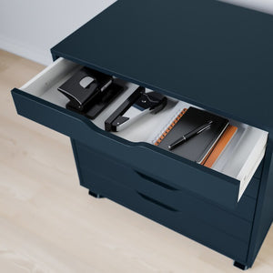 ALEXDrawer unit on castors, blue