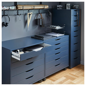 ALEXDrawer unit on castors, blue