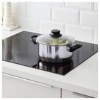 ANNONS Pot with lid, glass, stainless steel2.8 l