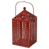 AROMATISKLantern for tealight, red, 31 cm