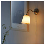 ÅRSTID Wall lamp, nickel-plated/white