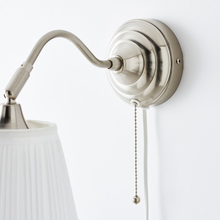 ÅRSTID Wall lamp, nickel-plated/white