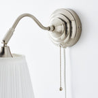 ÅRSTID Wall lamp, nickel-plated/white