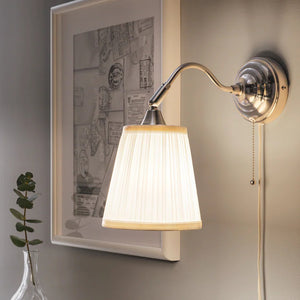 ÅRSTID Wall lamp, nickel-plated/white