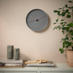 BONDTOLVAN Wall clock, grey-pink, 25 cm