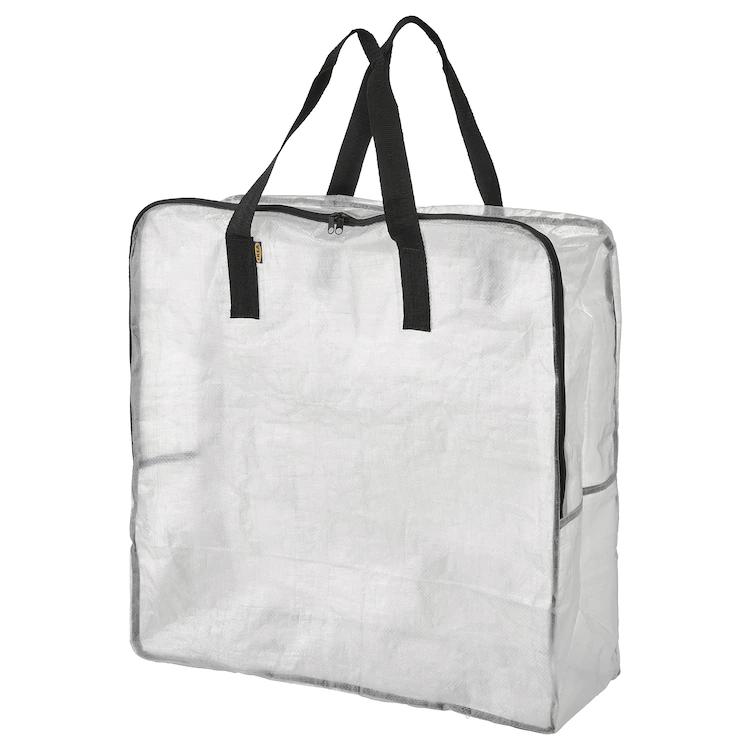 FLADDRIG lunch bag, patterned gray, 25x16x27 cm (9 ¾x6 ¼x10 ¾