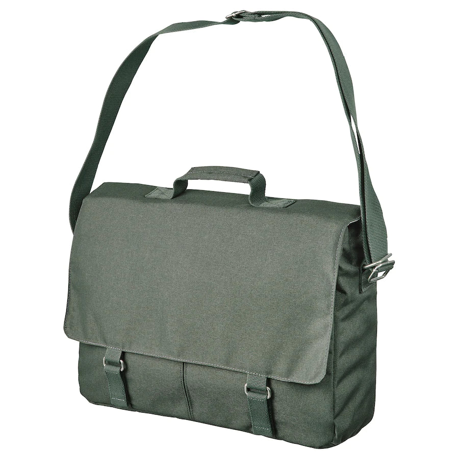 DRÖMSÄCK Messenger bag, olive-green, 14 l