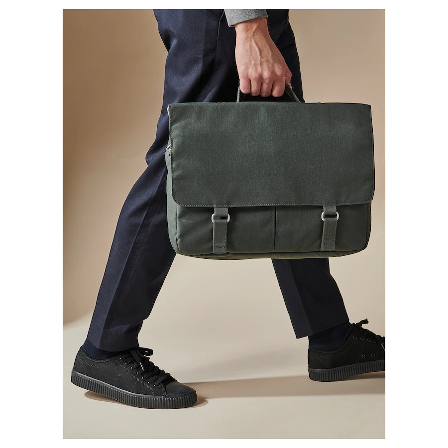 DRÖMSÄCK Messenger bag, olive-green, 14 l