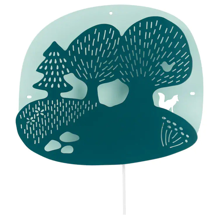 LED wall lamp, forest dark turquoise