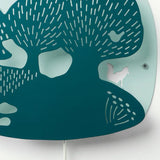 LED wall lamp, forest dark turquoise
