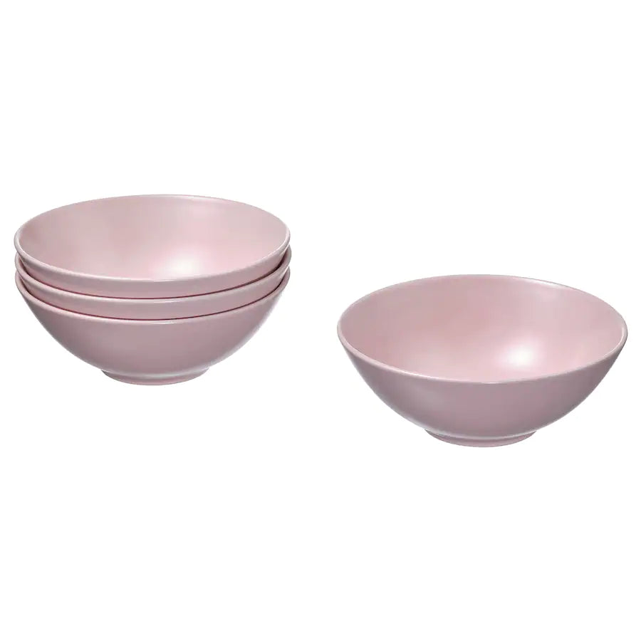 FÄRGKLAR Bowl, matt light pink/4