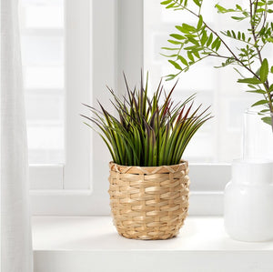 FEJKAArtificial potted plant, in/outdoor grass/green/red