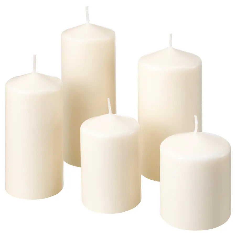 FENOMENUnscented block candle, set of 5, natural