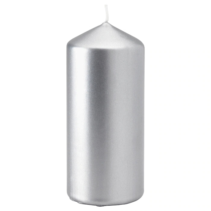 FENOMEN

Unscented block candle, silver-colour 15 cm