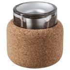 FÖRENLIG

Candlestick/tealight holder, clear glass / cork7 cm