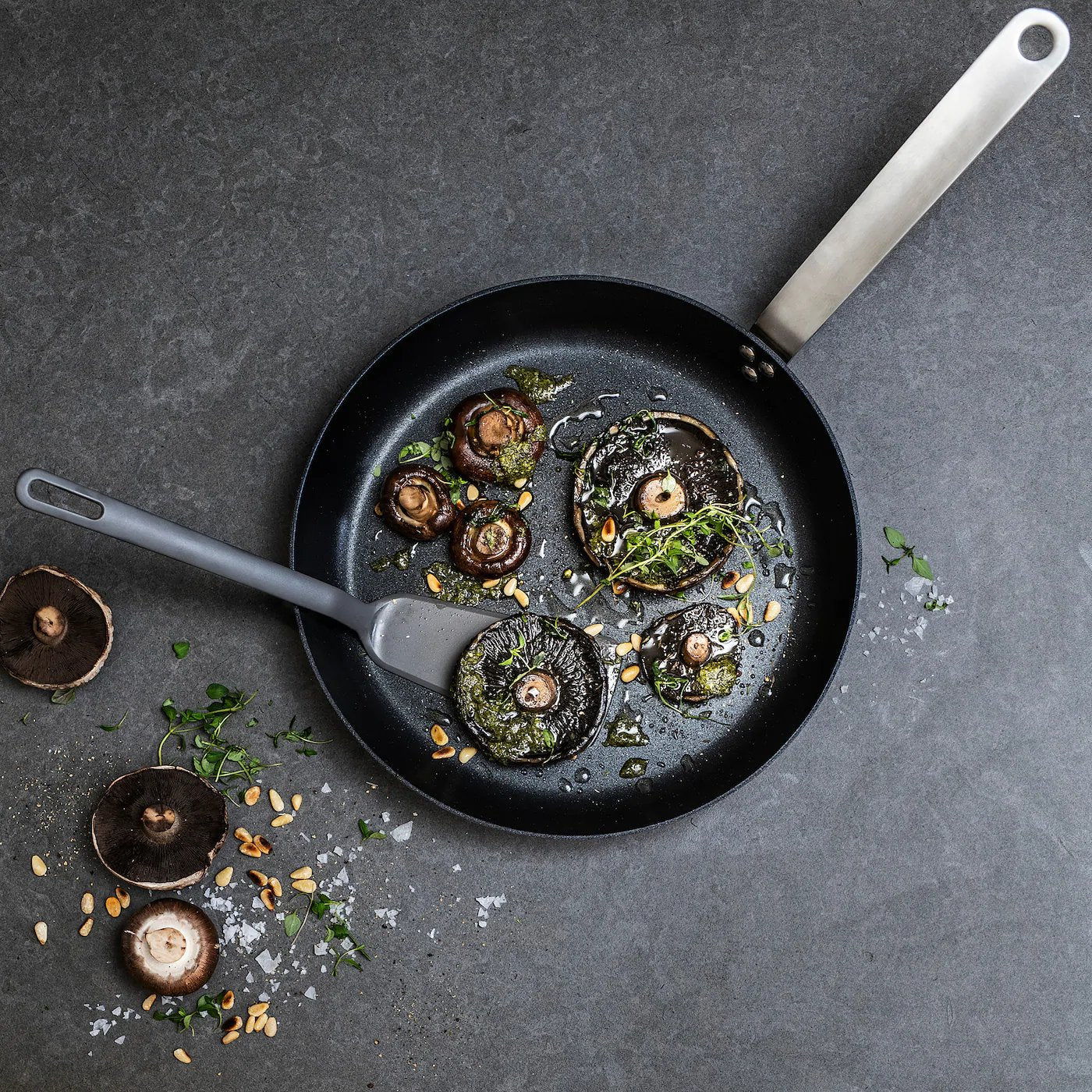 FULLÄNDAD 5-piece kitchen utensil set, grey