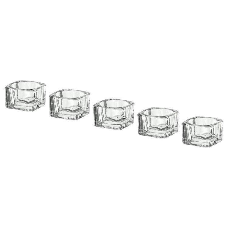 GLASIG

Tealight holder, clear glass 5x5 cm