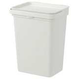 HÅLLBAR Bin with lid, light grey 10 l