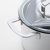 IKEA 365+Pot with lid, stainless steel/glass 5 L