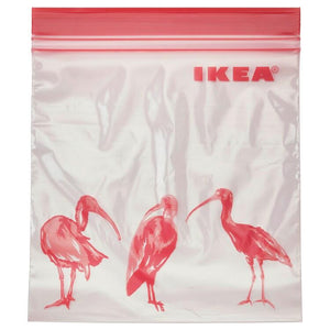 ISTAD. Resealable bag, patterned, pink1 l/ 25 pack