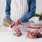 ISTAD Resealable bag, patterned/red, 1 l