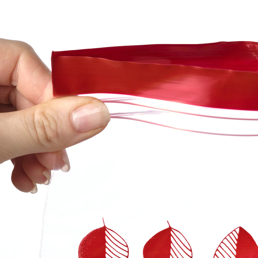 ISTAD Resealable bag, patterned/red, 1 l