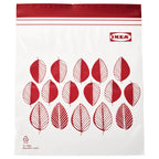 ISTAD Resealable bag, patterned/red, 1 l
