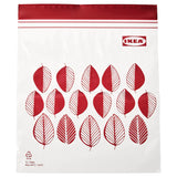 ISTAD Resealable bag, patterned/red, 1 l