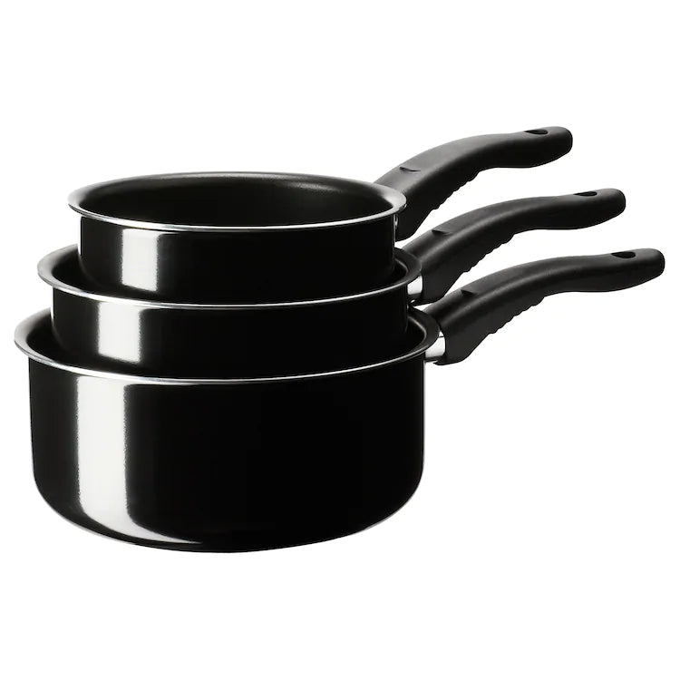 KAVALKAD

Saucepan, set of 3, black