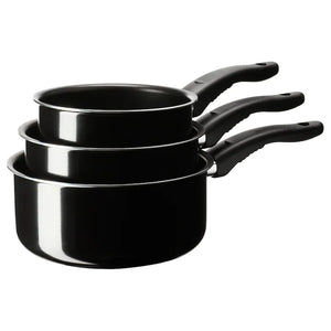 KAVALKADSaucepan, set of 3, black