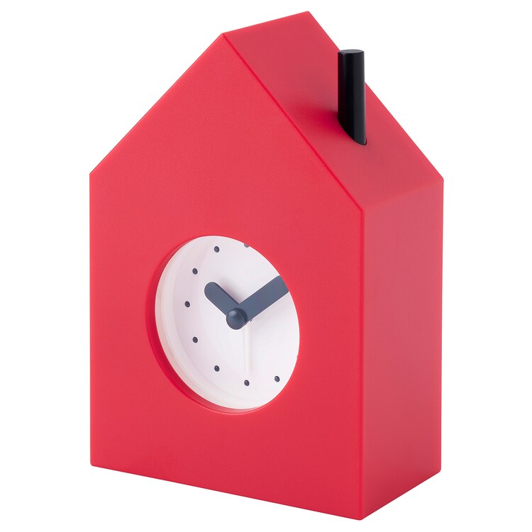 KLAMPNISSE Alarm clock, red