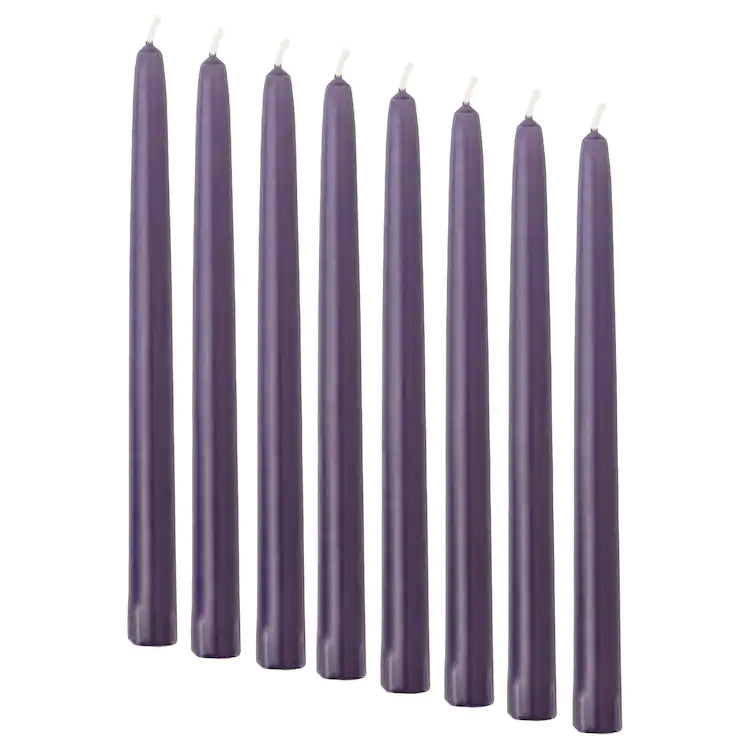 KLOKHETUnscented candle, purple 25 cm