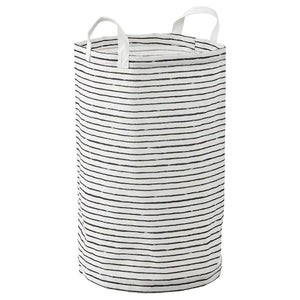 KLUNKA Laundry bag, white/black 60 l