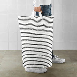 KLUNKA Laundry bag, white/black 60 l