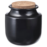KRÖSAMOS Jar with lid, black