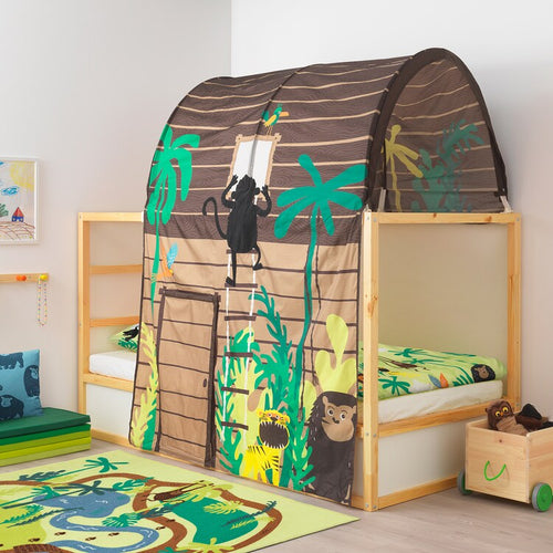 kura bed tent KURA Bed tent with curtain, brown – HomesopSolutions
