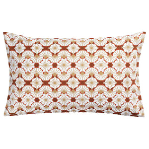 LJUVARECushion cover, floral patterned orange/beige