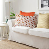 LJUVARECushion cover, floral patterned orange/beige