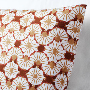LJUVARECushion cover, floral patterned orange/beige