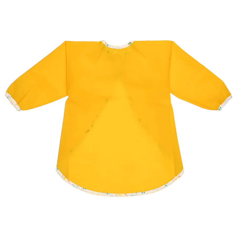 MÅLA Apron with long sleeves, yellow