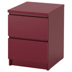 MALM
Chest of 2 drawers, dark red