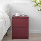 MALM
Chest of 2 drawers, dark red