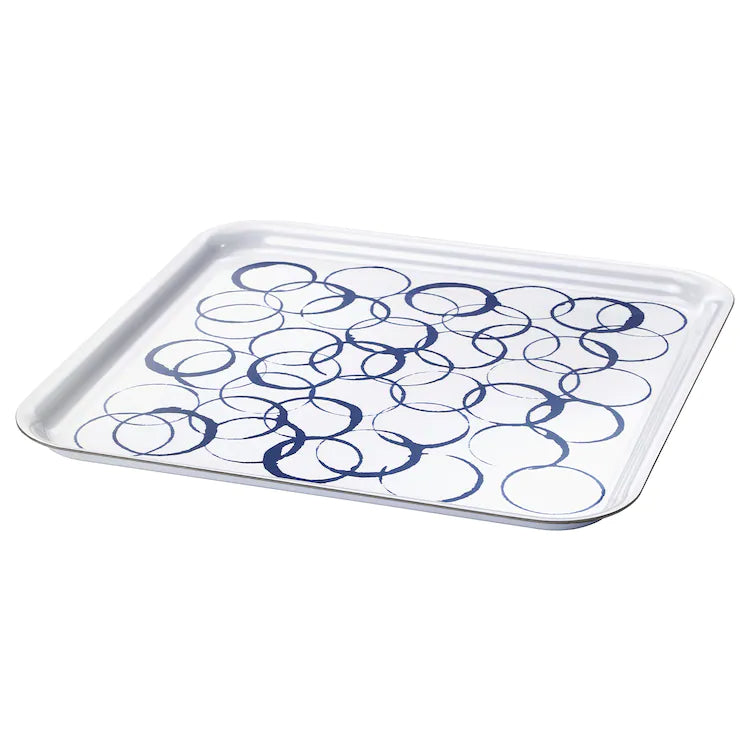 MEDLEM

Tray, white/blue
