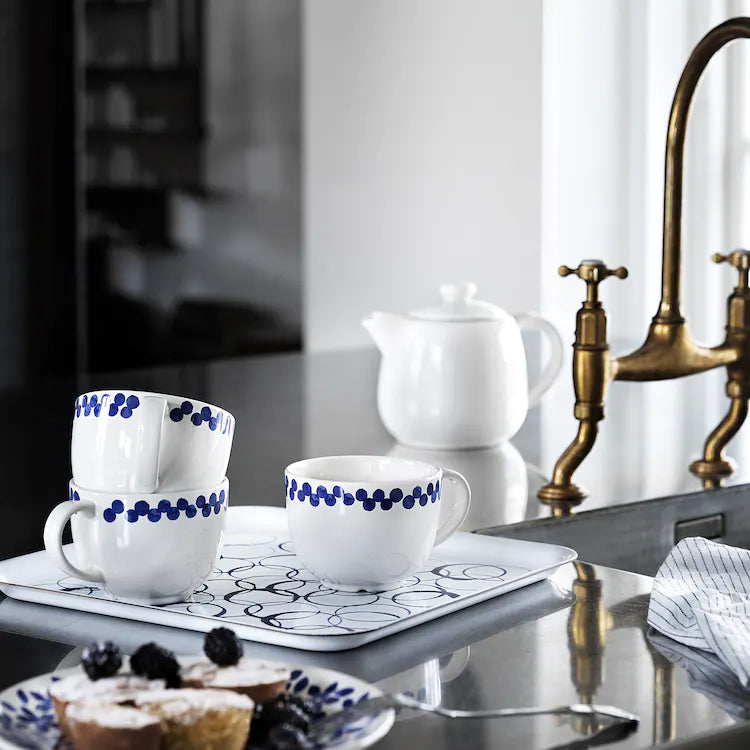 MEDLEM

Tray, white/blue