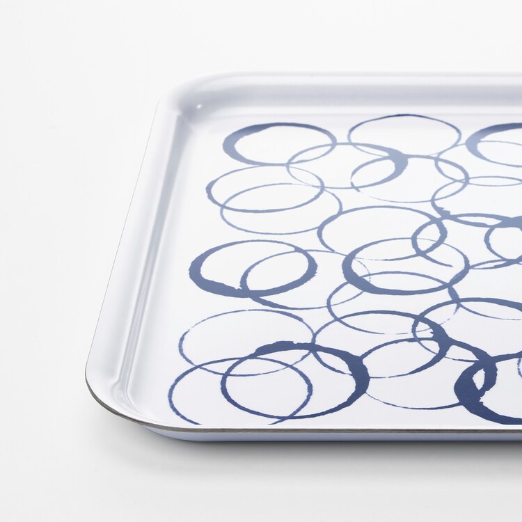 MEDLEM

Tray, white/blue