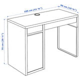 MICKEDesk, black-brown 105x50 cm