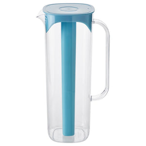 MOPPAJug with lid, blue/transparent 1.7 l