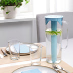 MOPPA

Jug with lid, blue/transparent 1.7 l