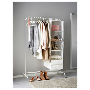 MULIG Clothes rack, white, 99x152 cm